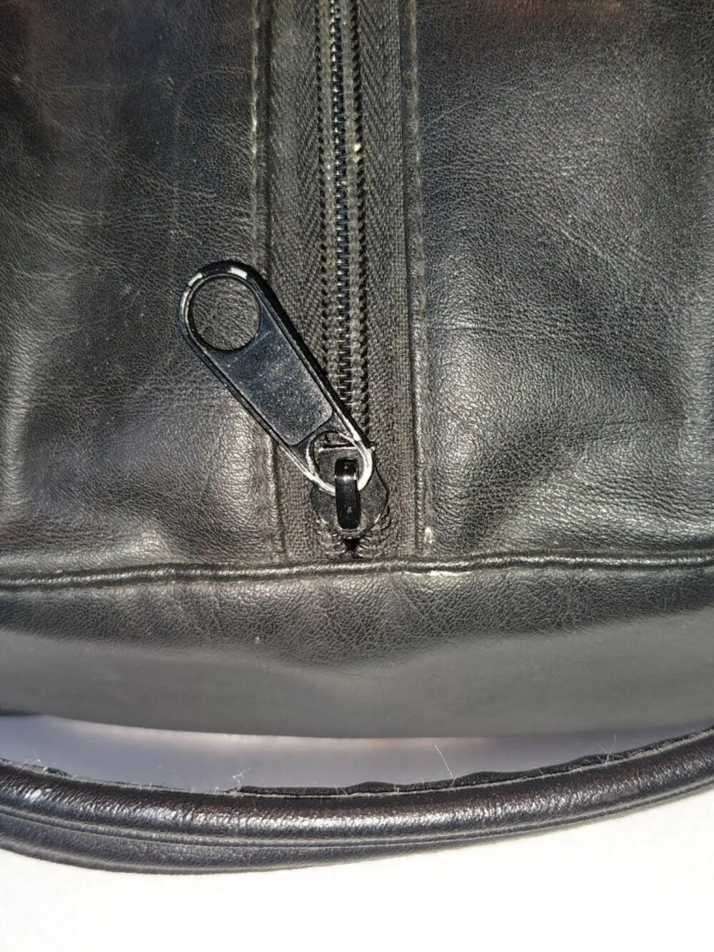 Vintage LaCrosse Black Leather Travel Toiletry Bag Black